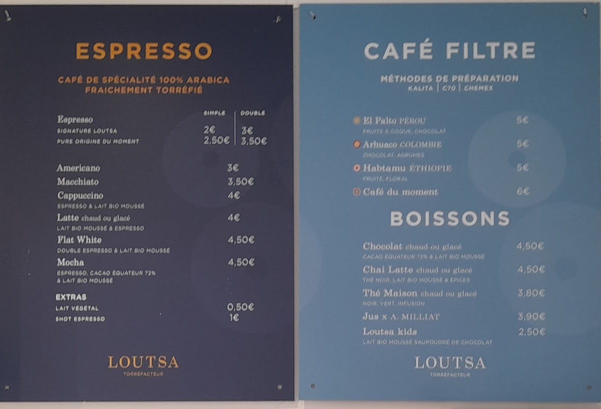 Menu Loutsa Torréfacteur - Paris Marché Des Ternes-2