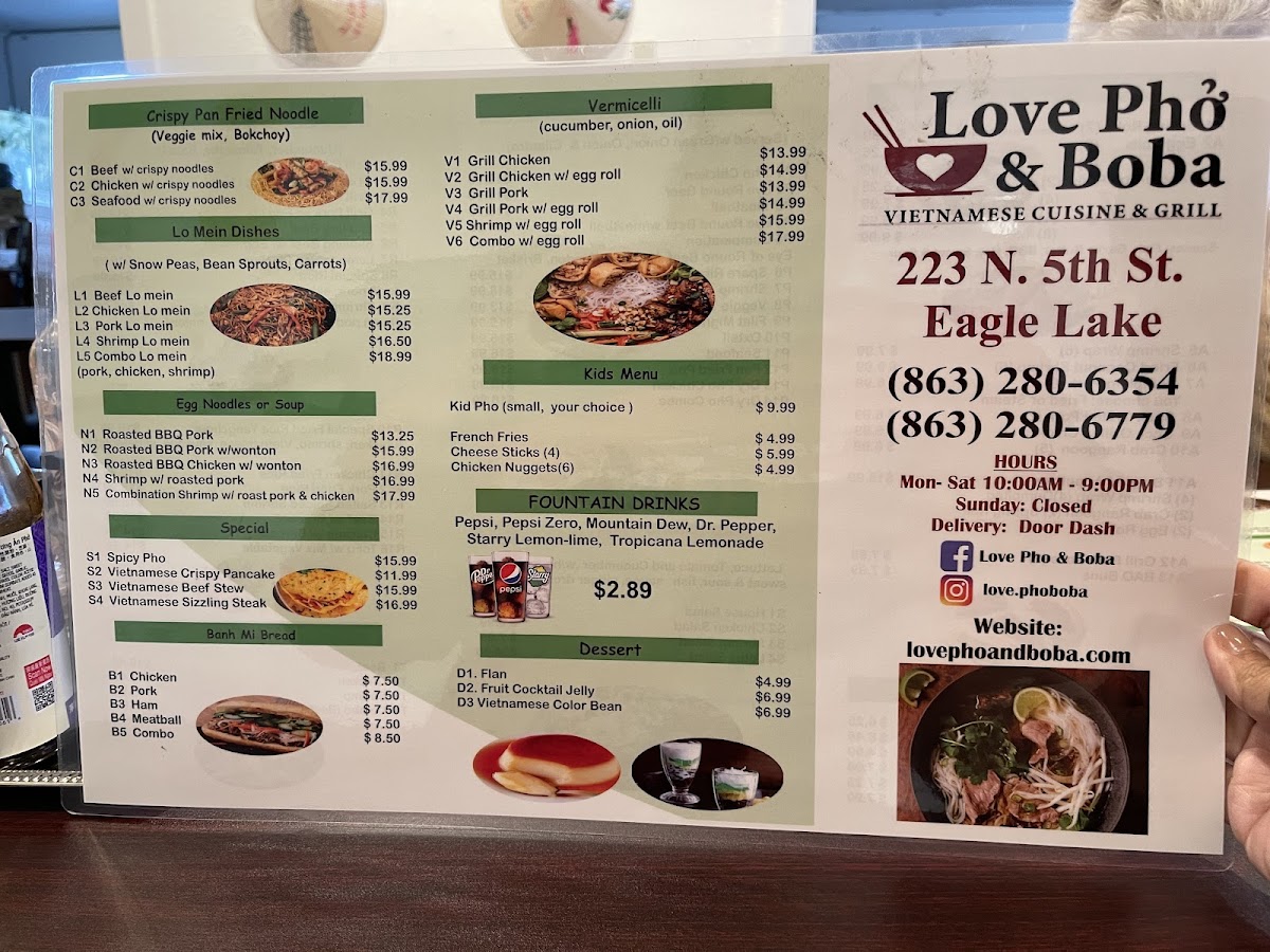 Menu Love Phở & Boba-5