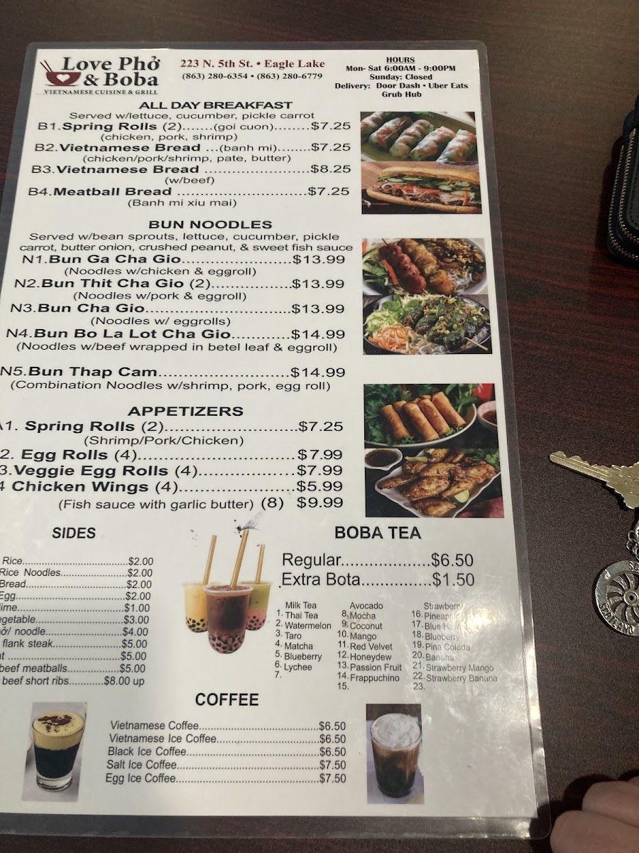 Menu Love Phở & Boba-7
