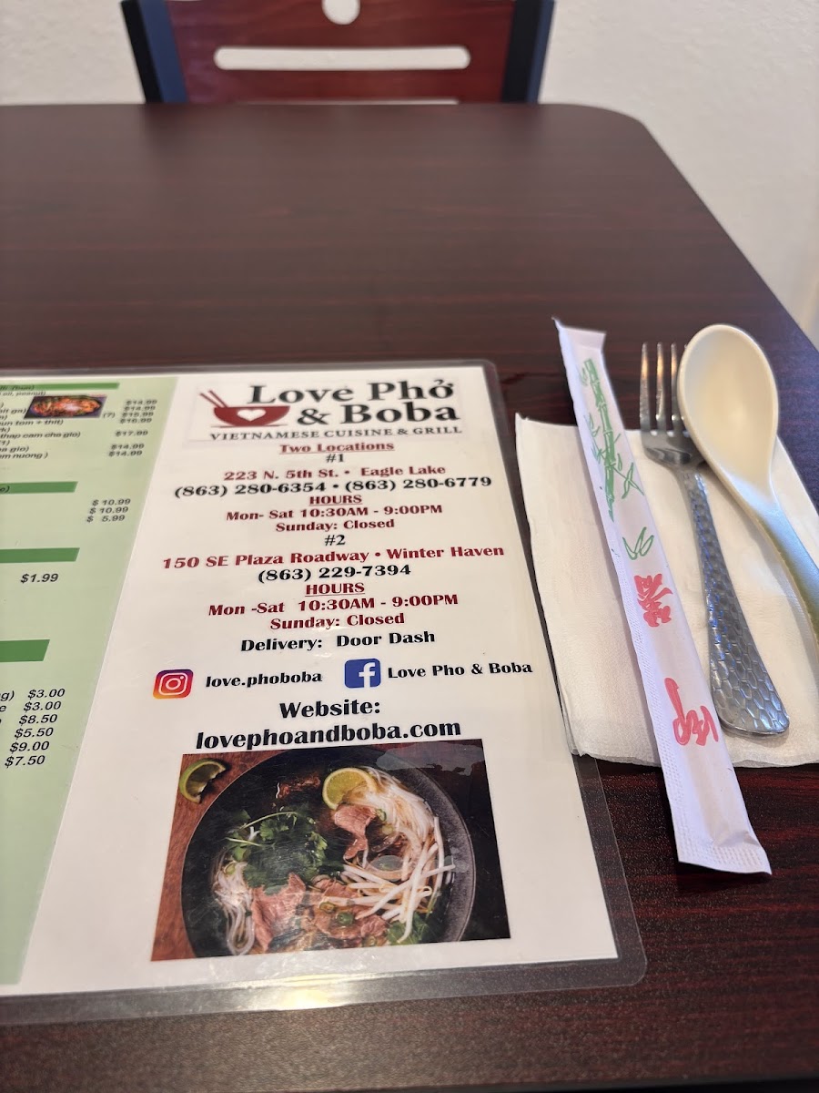 Menu Love Phở & Boba-8