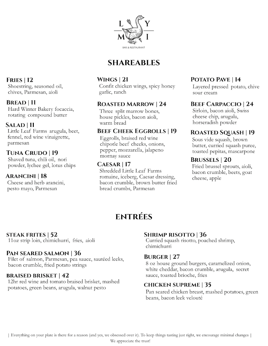 Menu Love You, Mean It - Bar & Restaurant-1