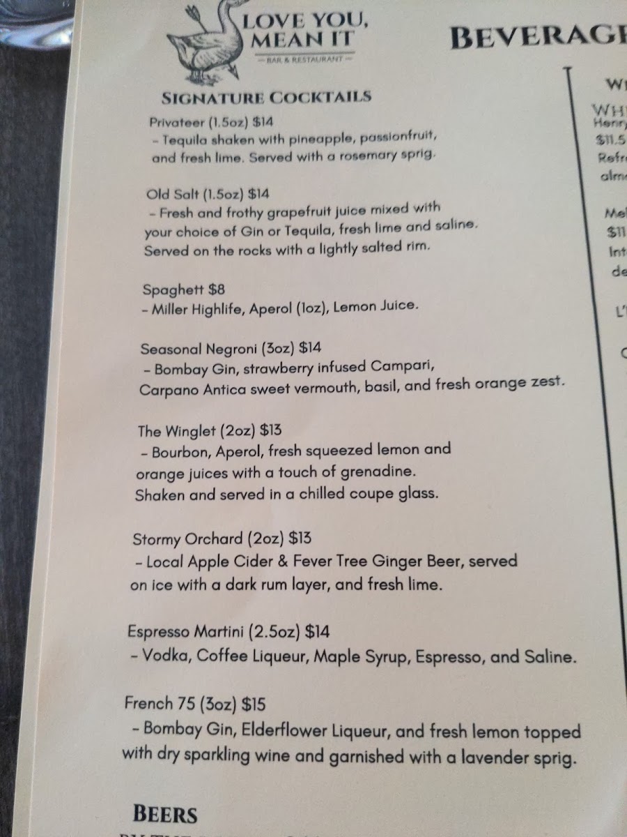 Menu Love You, Mean It - Bar & Restaurant-6