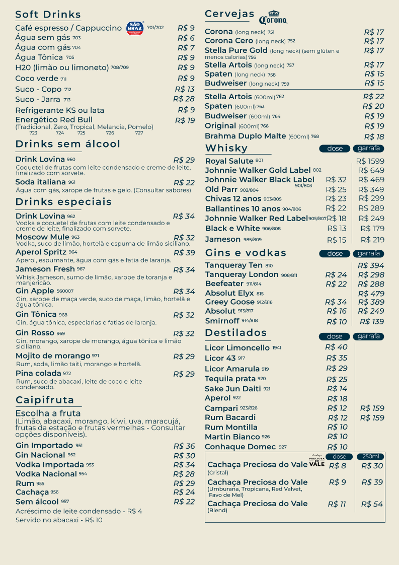 Menu Lovina Seixas | Bar | Restaurante Em João Pessoa-2