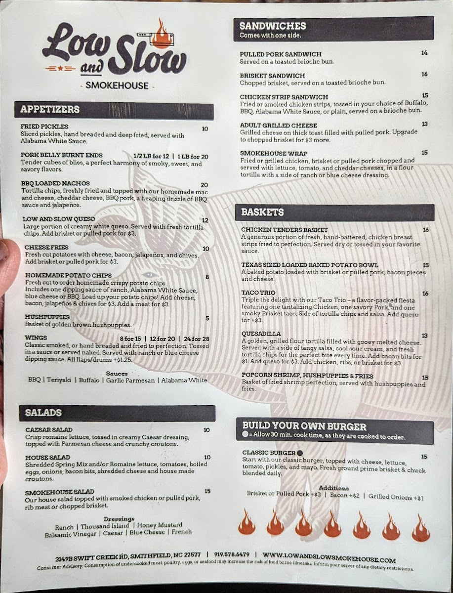 Menu Low And Slow Smokehouse-1