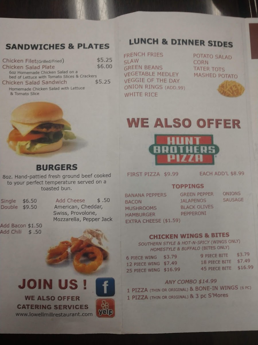 Menu Lowell Mill Restaurant-6