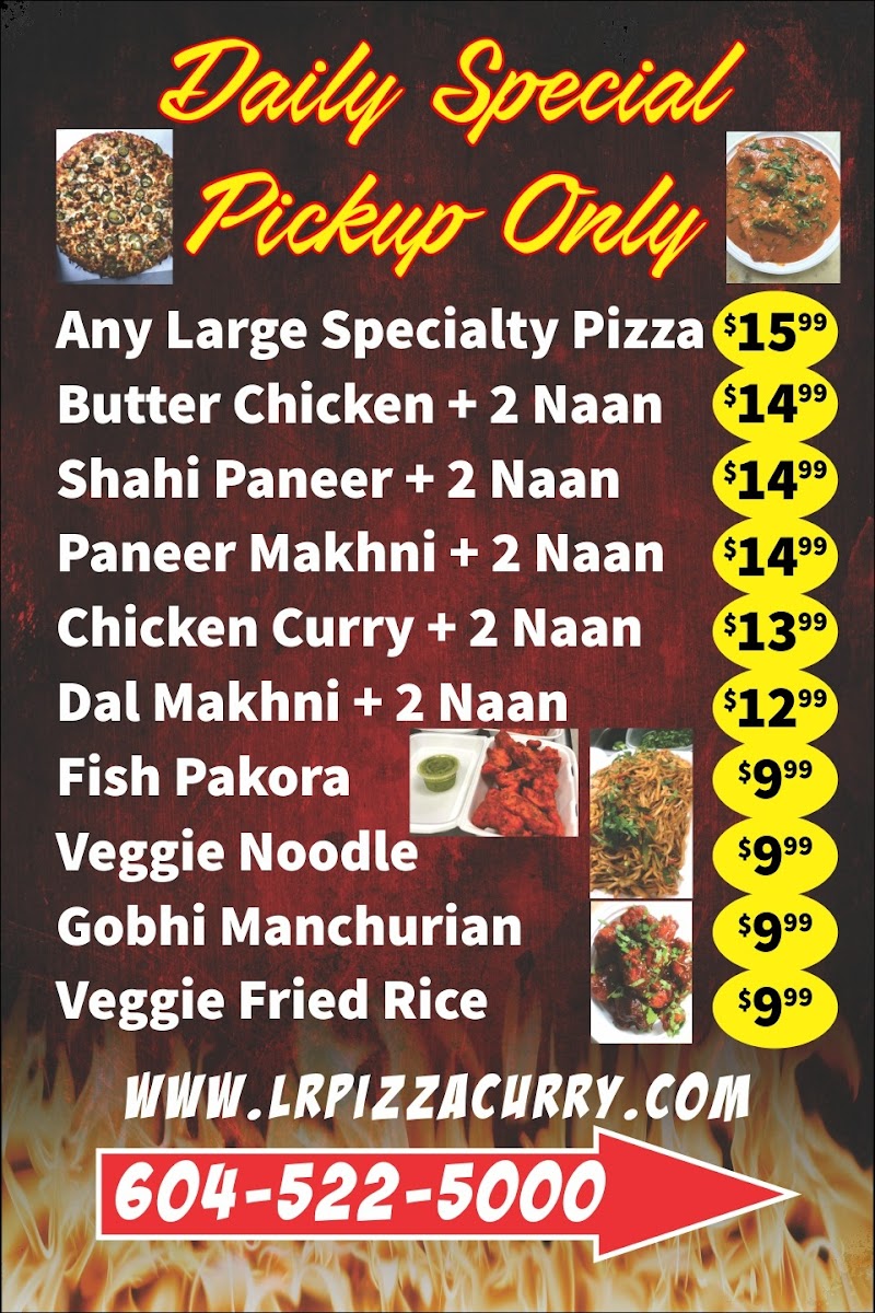 Menu Lr Pizza & Curry Ltd(Best Price On Website!)-1