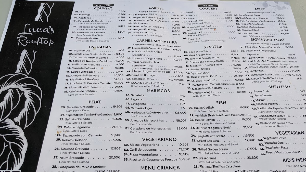 Menu Luca’S Rooftop Restaurant-6