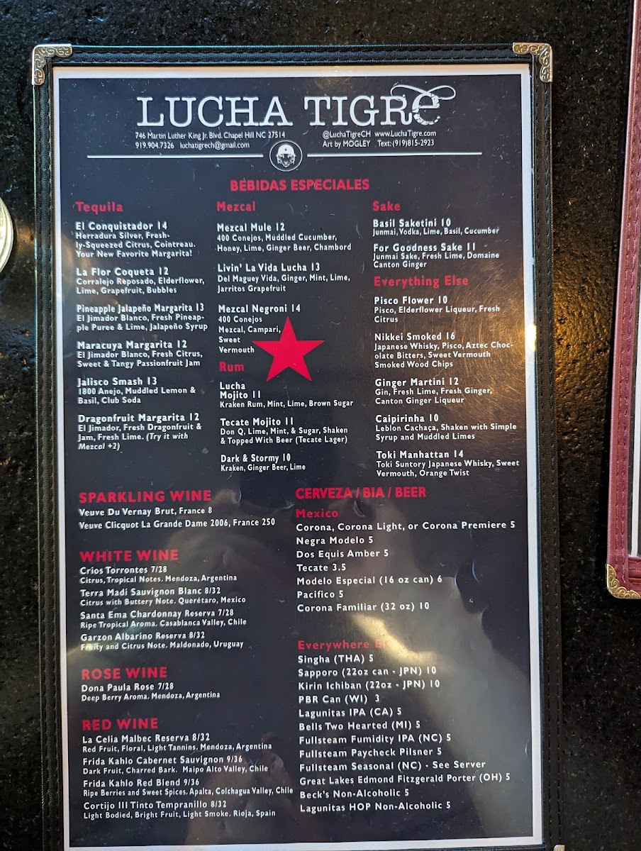 Menu Lucha Tigre-2