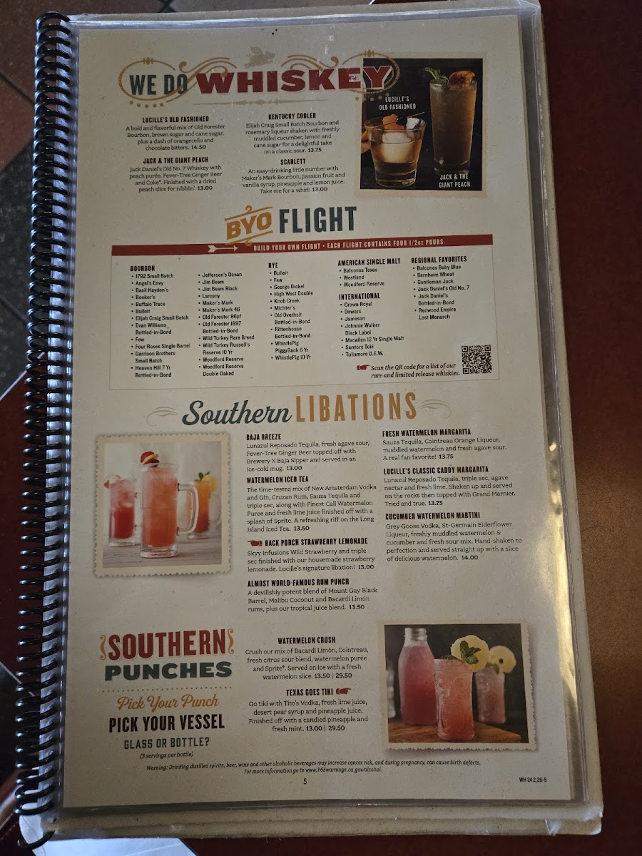 Menu Lucille's Smokehouse Bar-B-Que-1