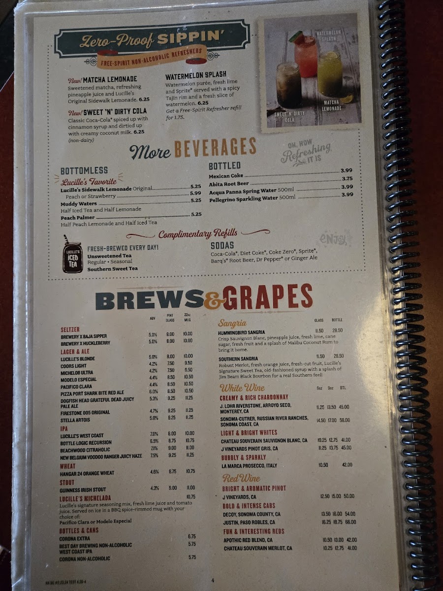 Menu Lucille's Smokehouse Bar-B-Que-3