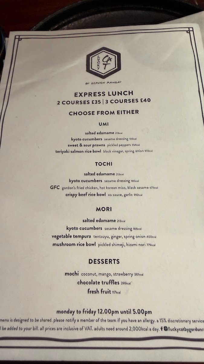 Menu Lucky Cat By Gordon Ramsay-10