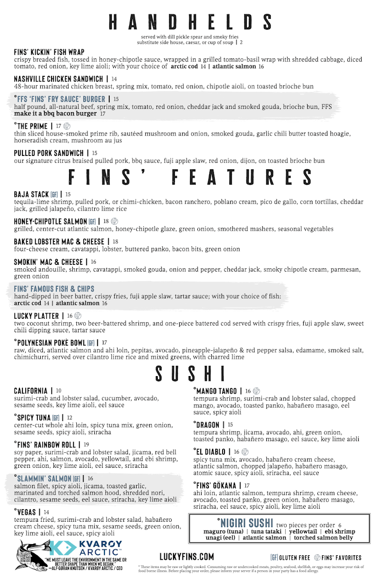 Menu Lucky Fins Greeley-9