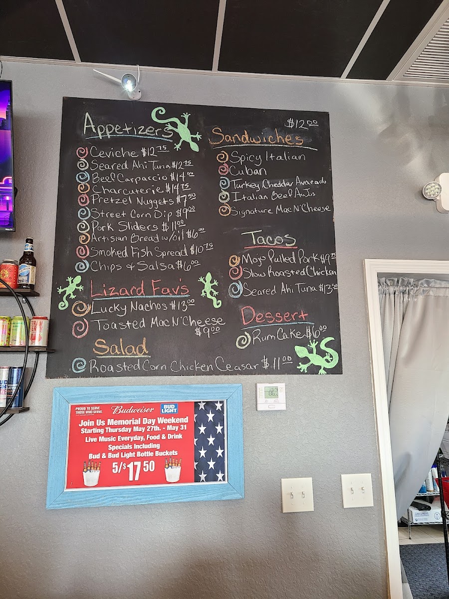 Menu Lucky Lizard Tap House-9