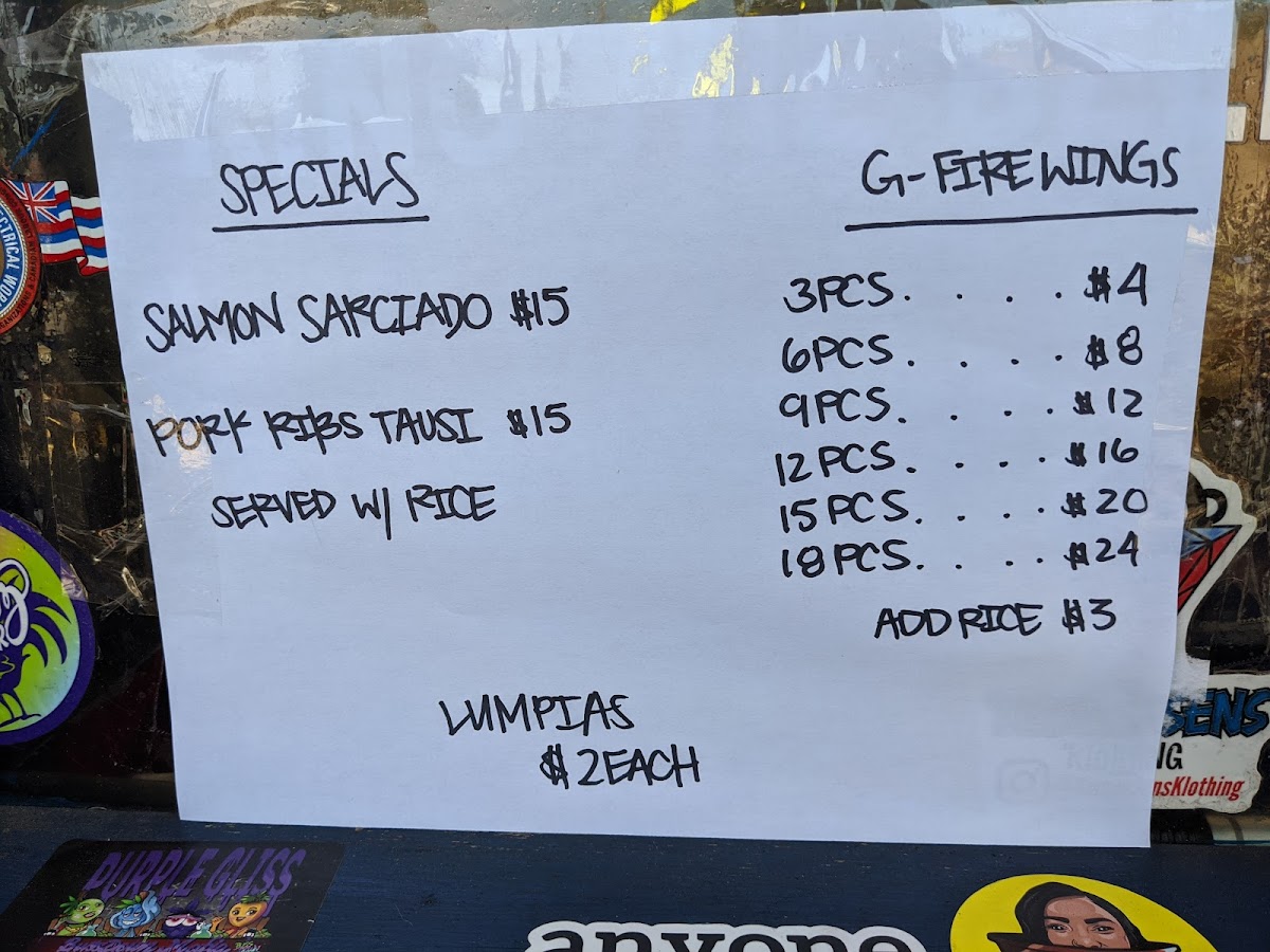 Menu Lucky Three Seven-10
