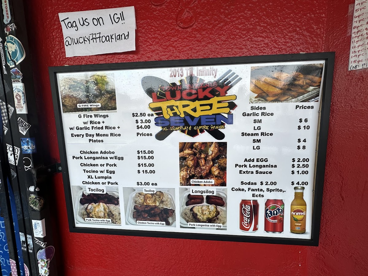 Menu Lucky Three Seven-6