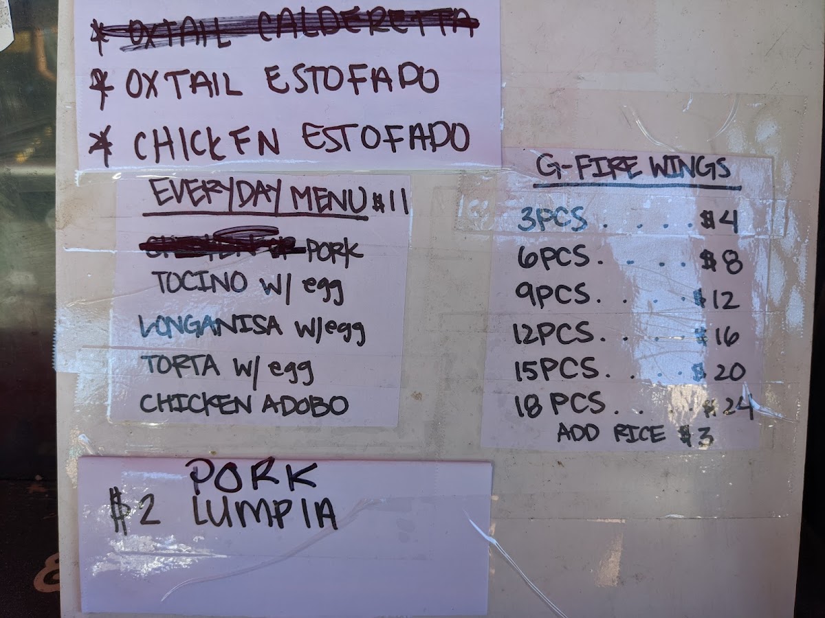 Menu Lucky Three Seven-9