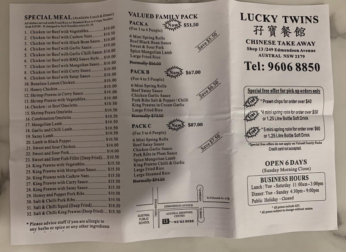 Menu Lucky Twins Austral-4