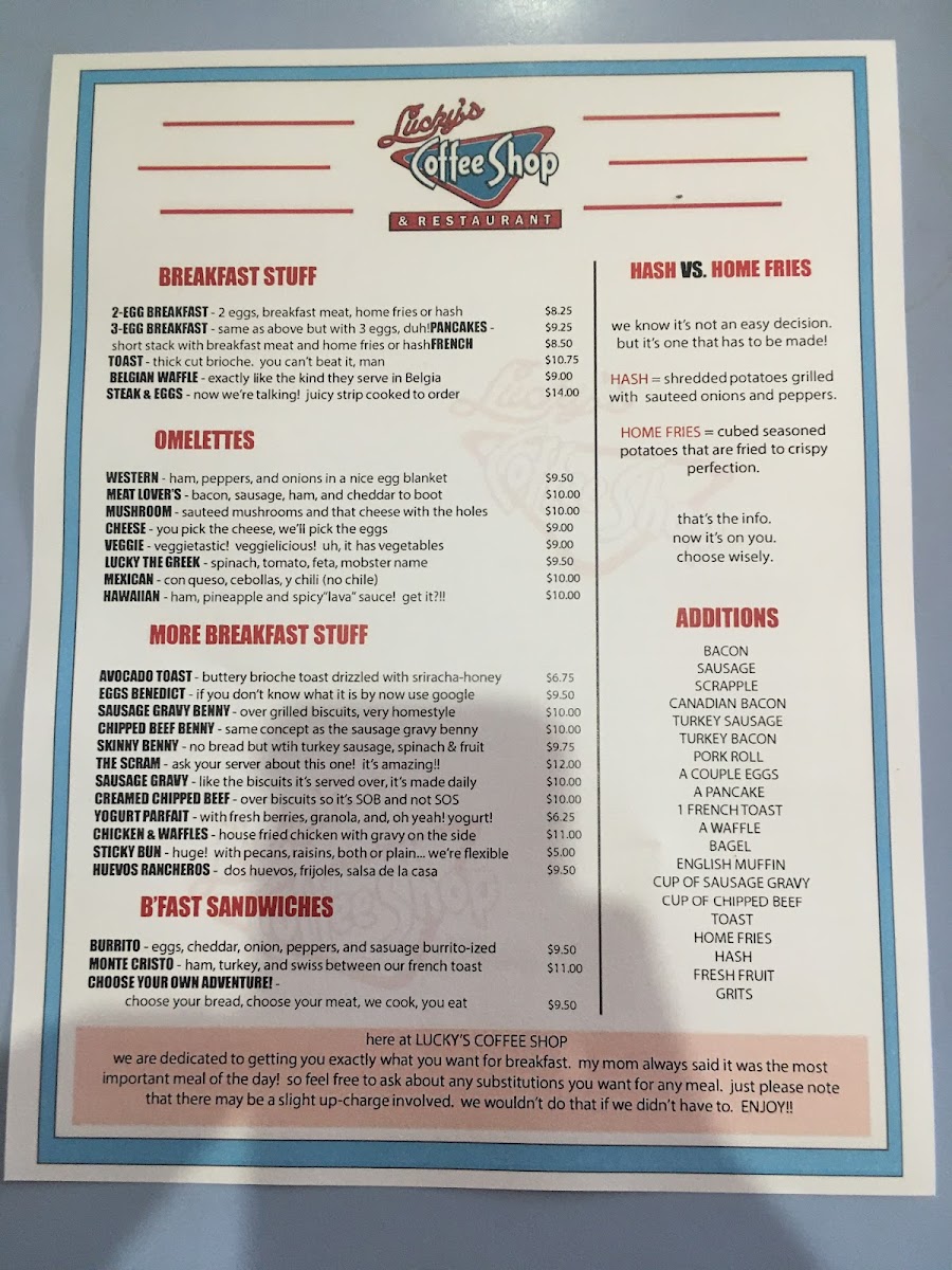 Menu Lucky's Coffee Shop-8