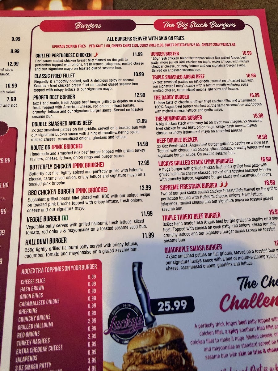 Menu Luckys Diner Wokingham-1