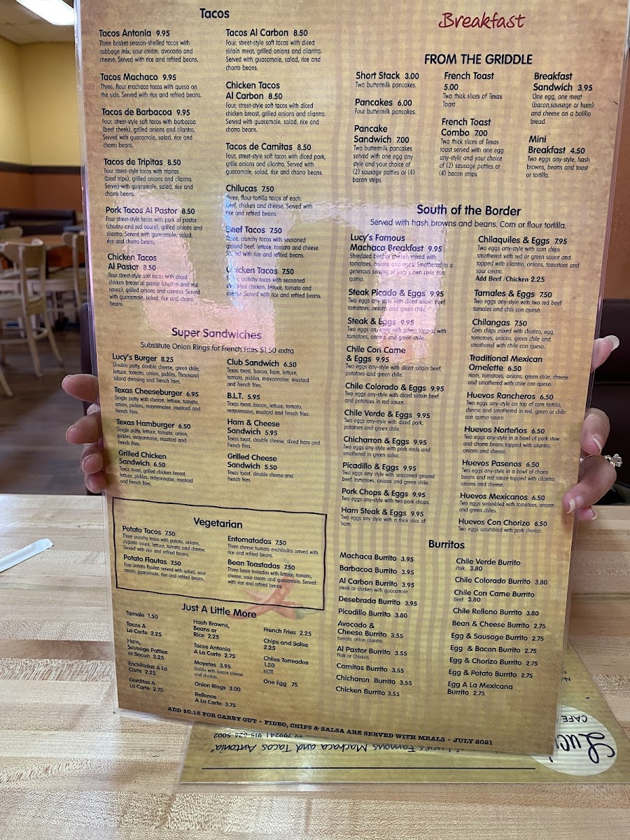 Menu Lucy's Cafe North-2