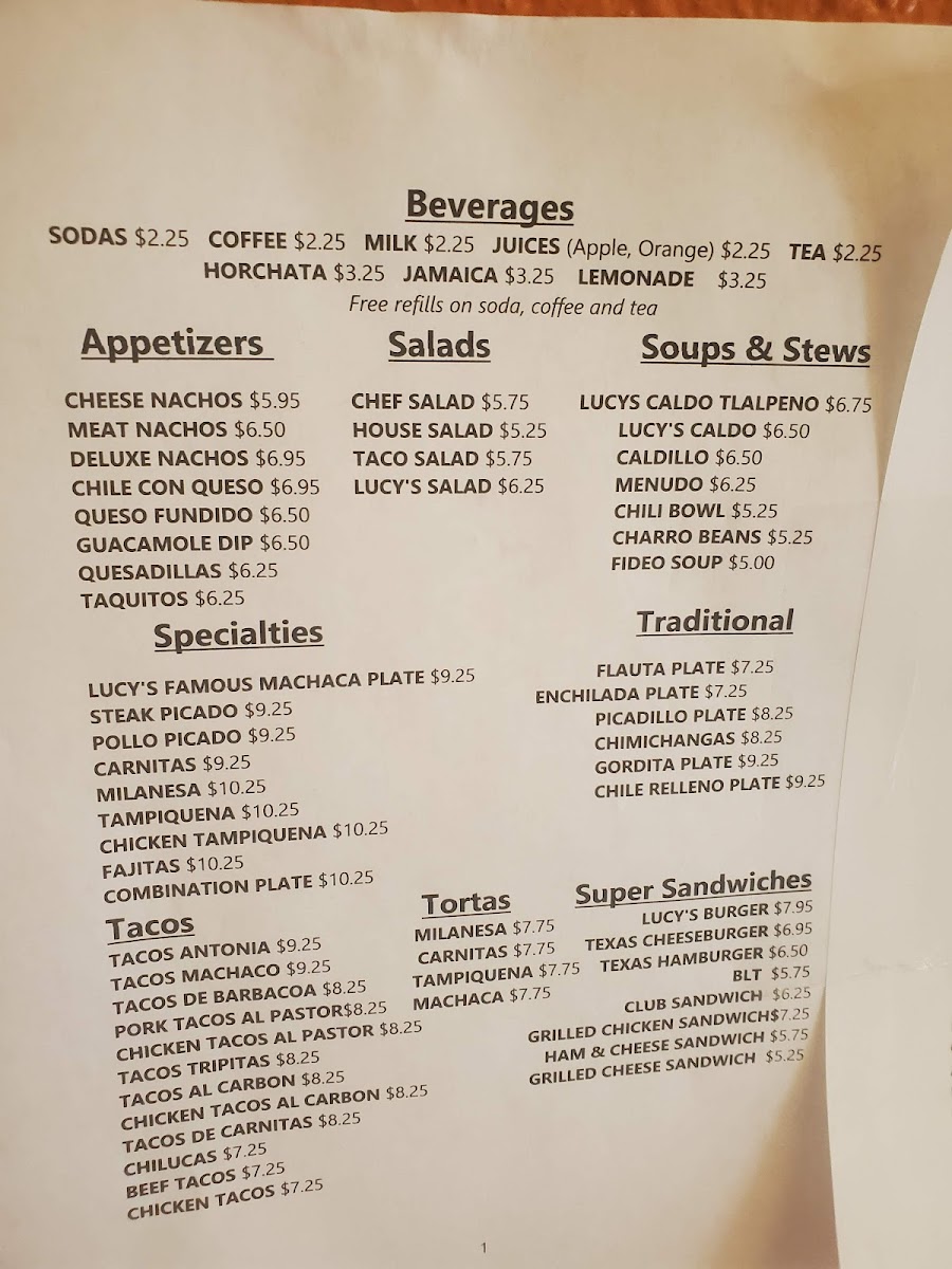 Menu Lucy's Cafe North-3