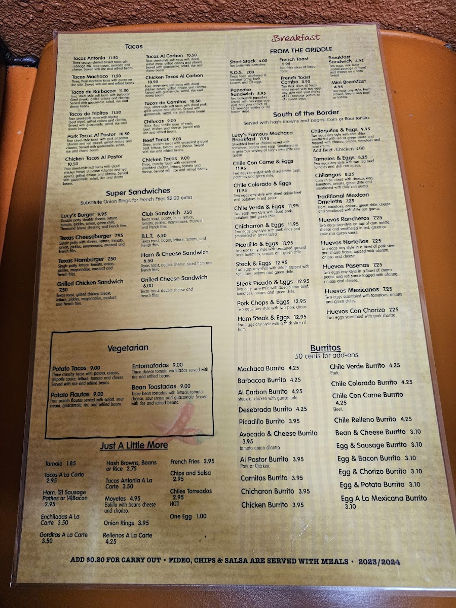 Menu Lucy's Cafe North-6
