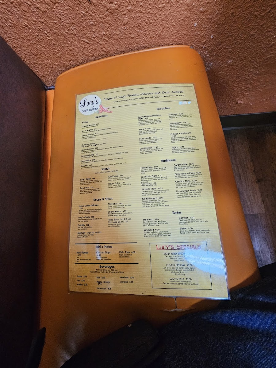 Menu Lucy's Cafe North-9