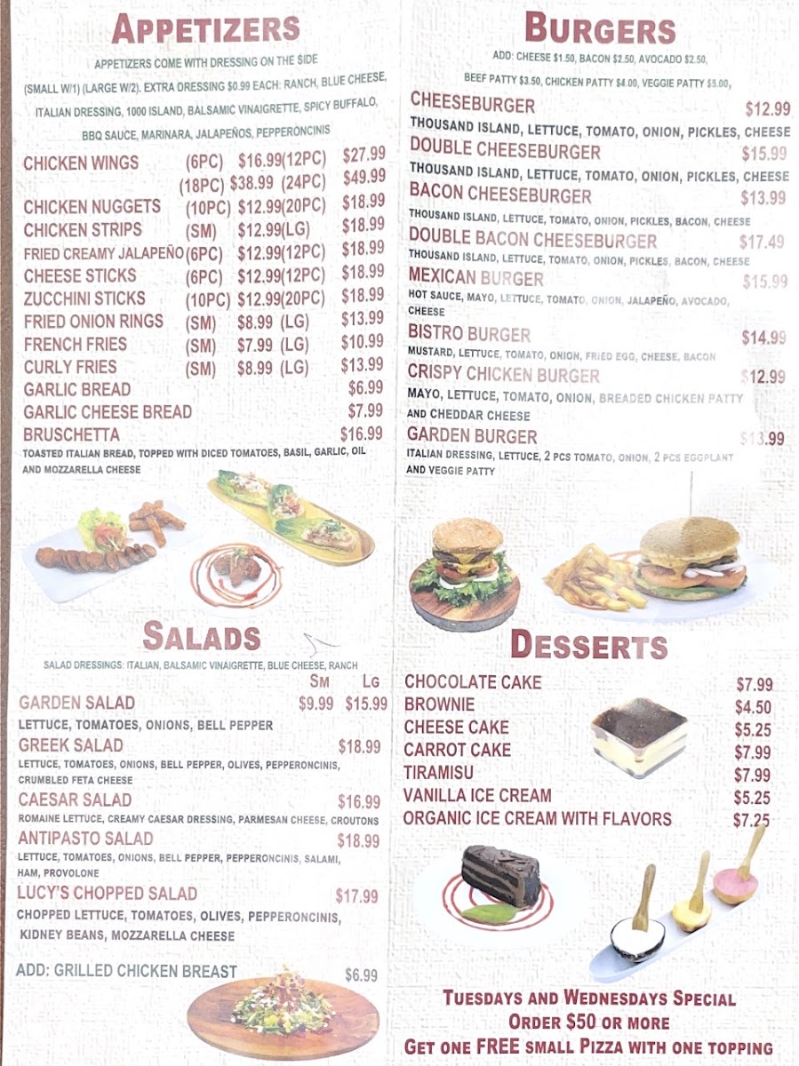 Menu Lucy's Pizza & Burgers-7