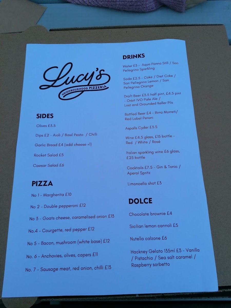 Menu Lucy's Pizzeria-3