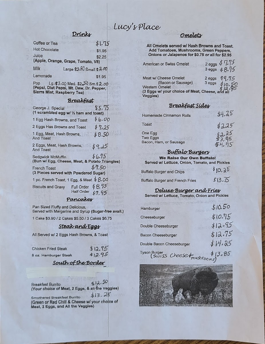 Menu Lucy's Place-2
