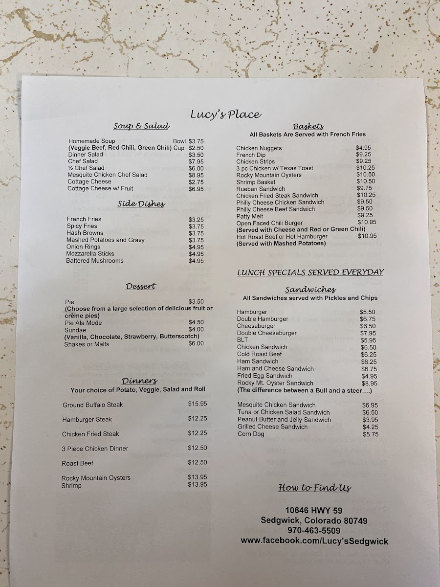 Menu Lucy's Place-7