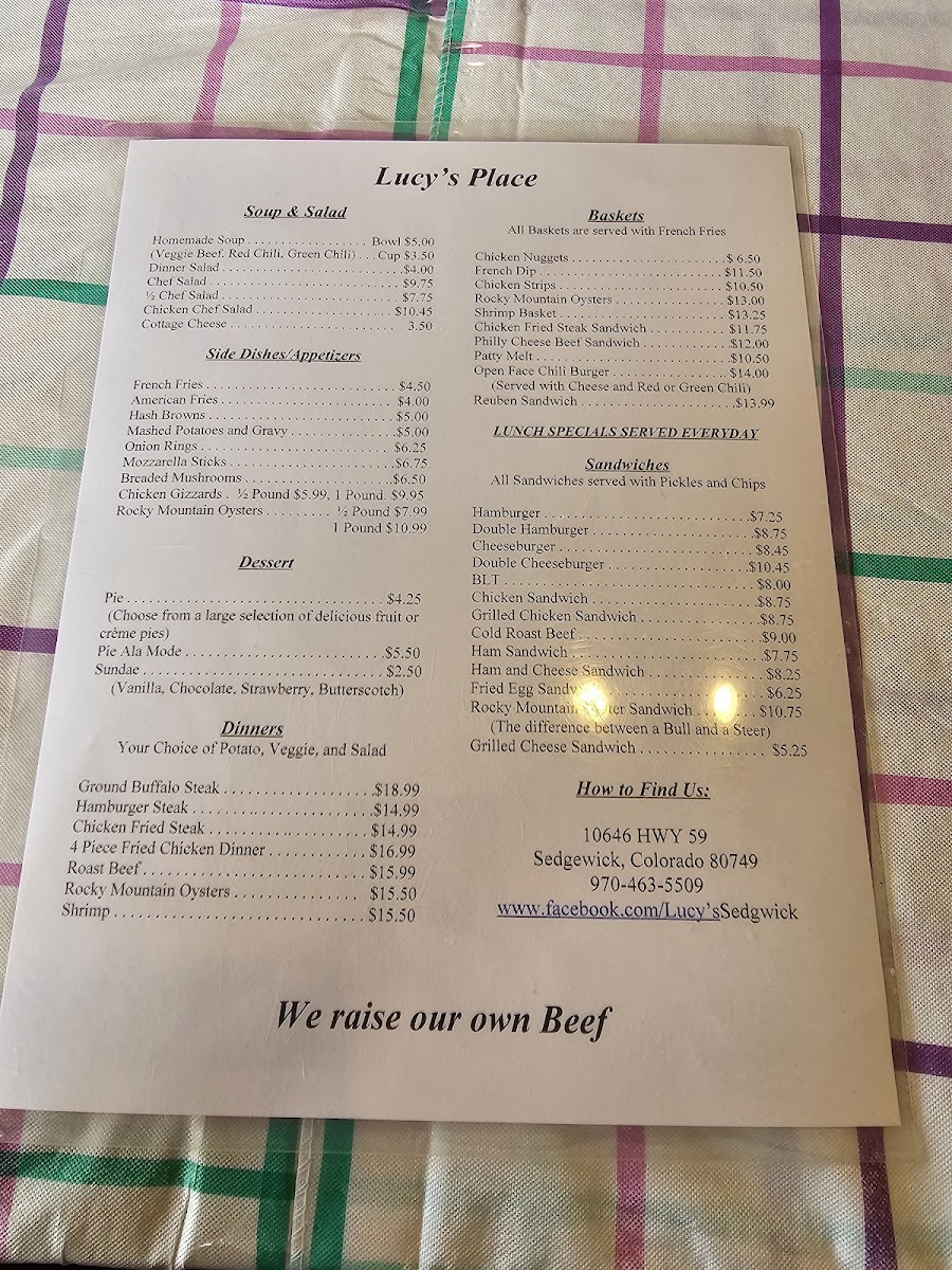 Menu Lucy's Place-8
