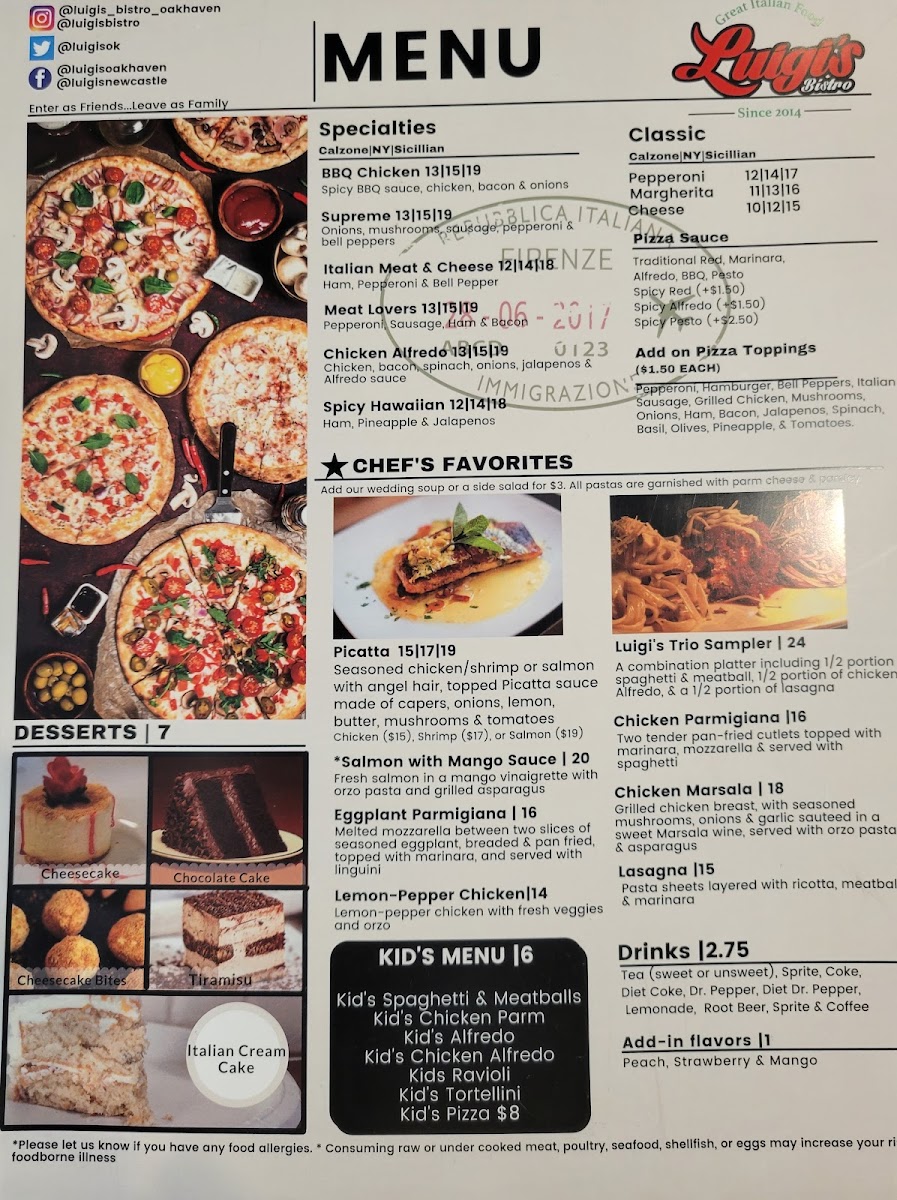 Menu Luigi's In Westbury-9