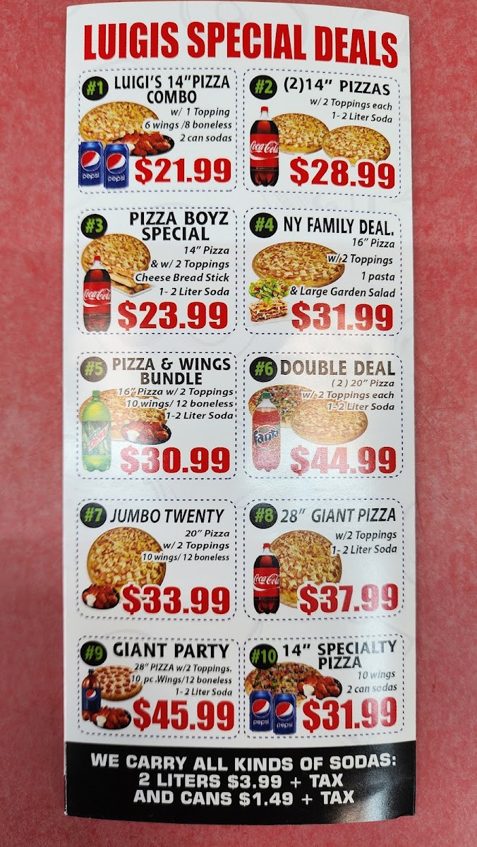 Menu Luigi's New York Giant Pizza-1