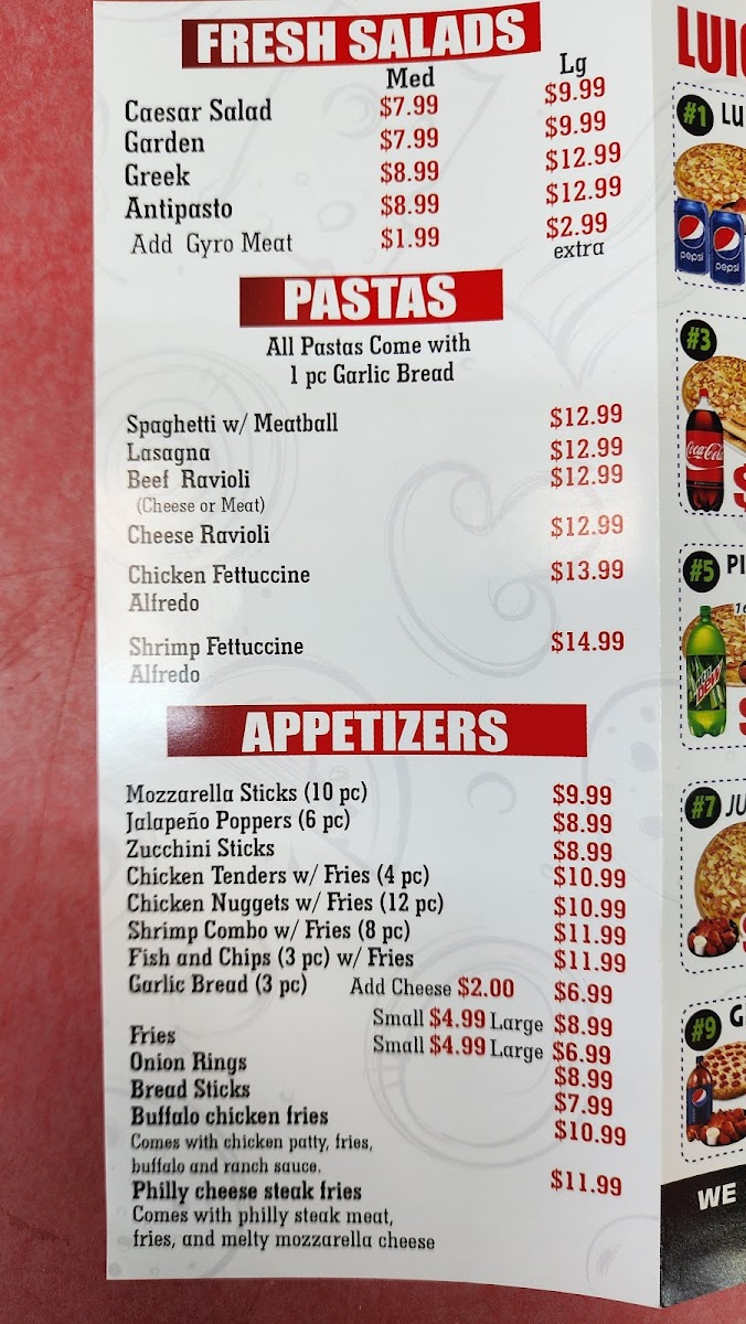 Menu Luigi's New York Giant Pizza-2