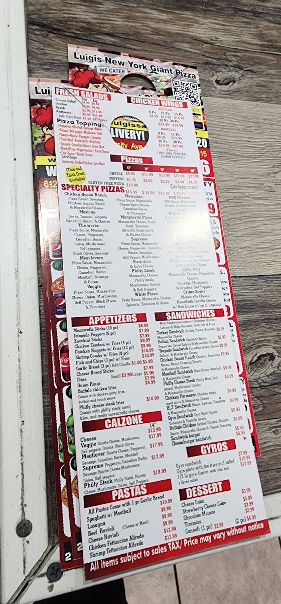 Menu Luigi's New York Giant Pizza-5