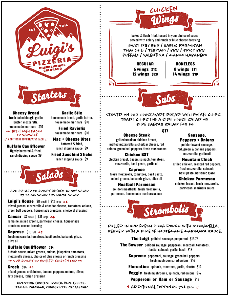 Menu Luigi's Pizzeria-3