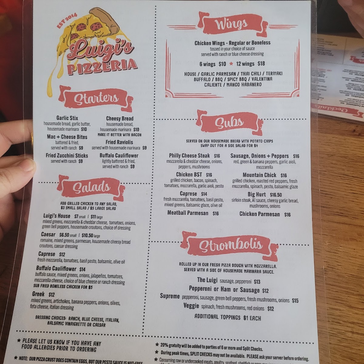 Menu Luigi's Pizzeria-8