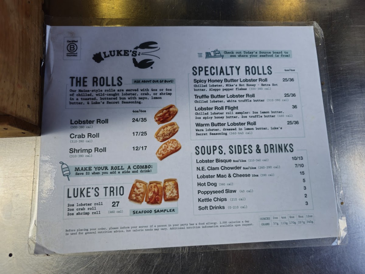 Menu Luke's Lobster Brooklyn Bridge Park-8