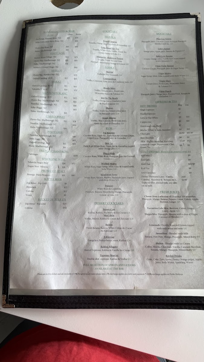 Menu Lulu Bar Restaurant And Cafe-9