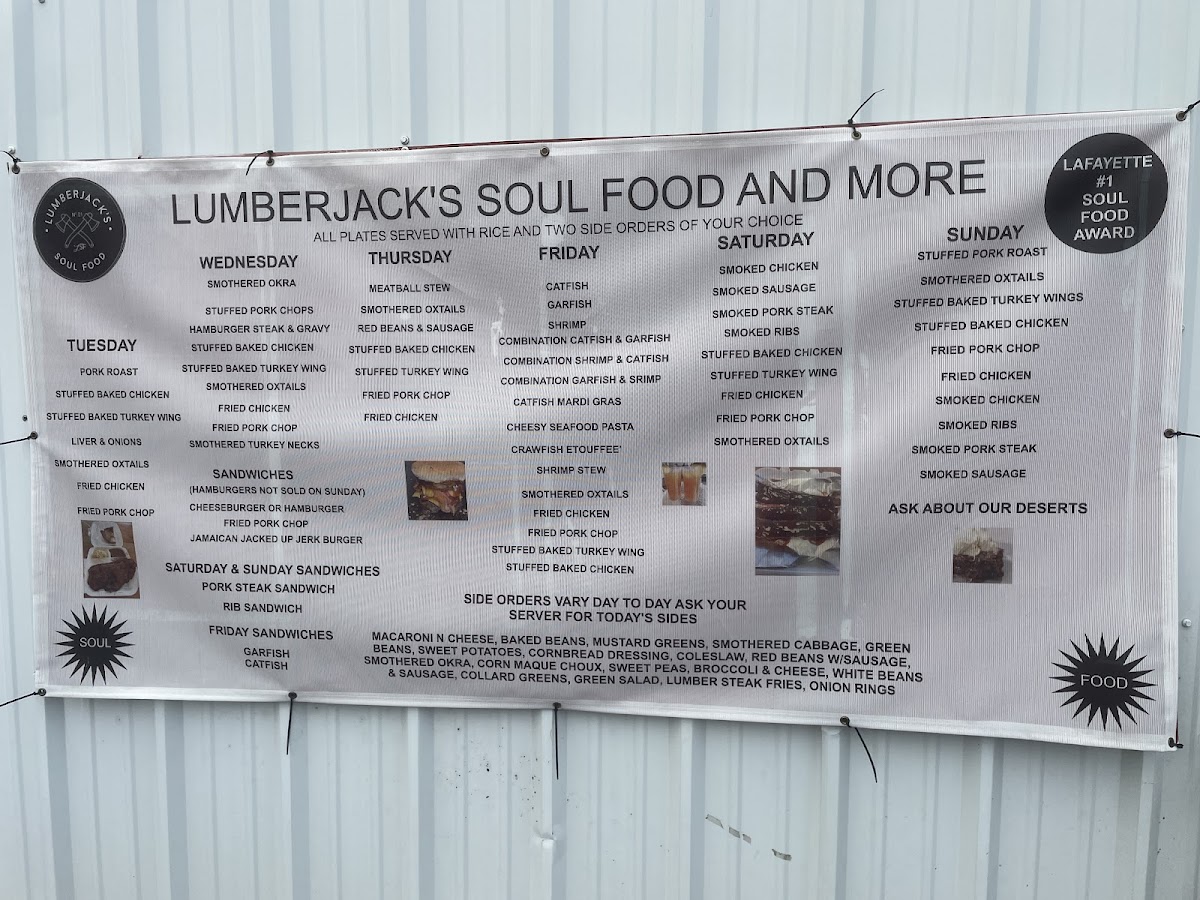 Lumberjack's Soul Food Louisiana. Llc Menu-2