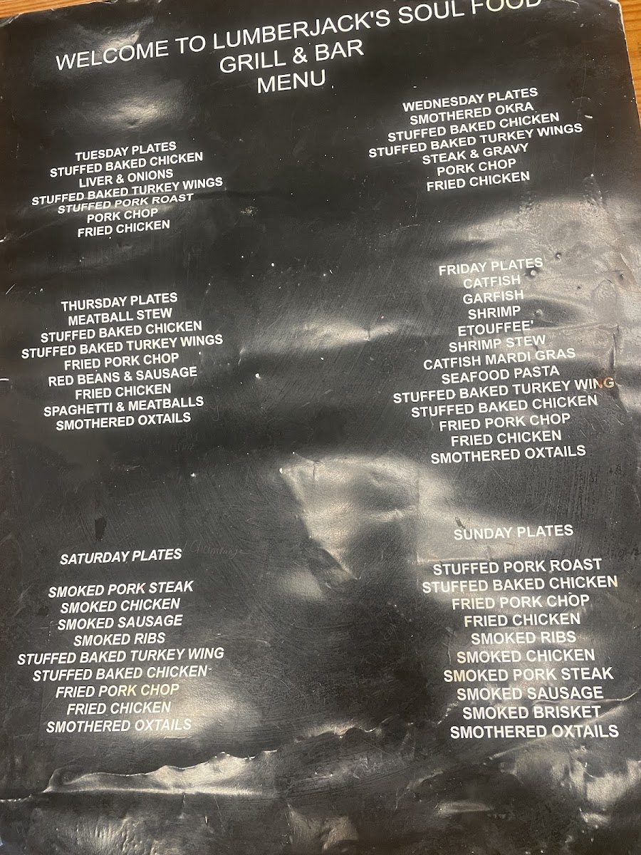 Lumberjack's Soul Food Louisiana. Llc Menu-3