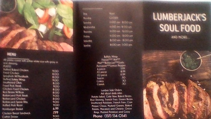 Lumberjack's Soul Food Louisiana. Llc Menu-4