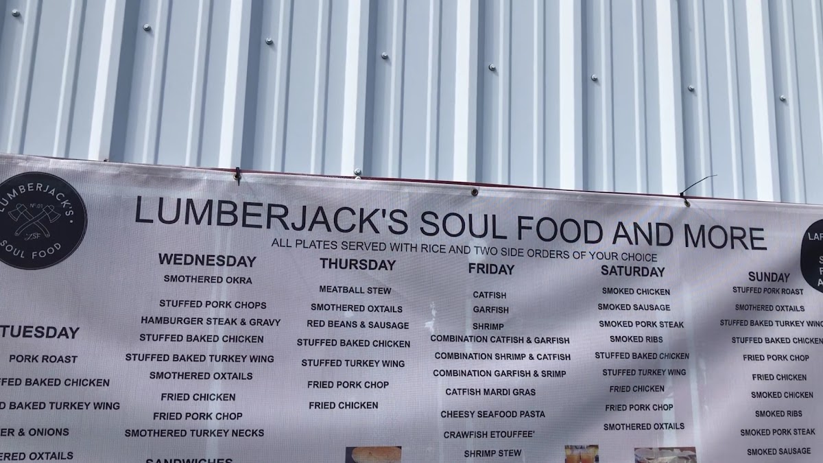 Lumberjack's Soul Food Louisiana. Llc Menu-5