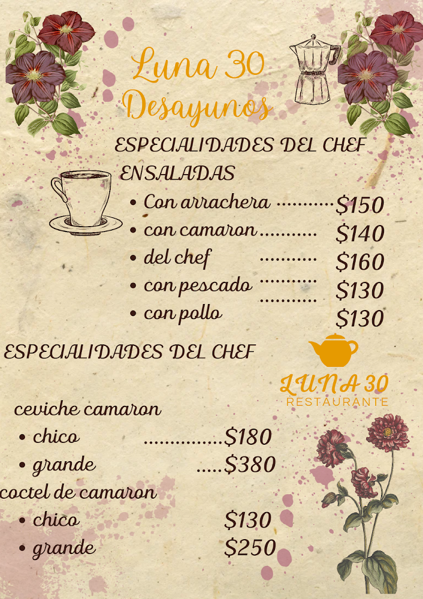 Menu Luna 30-10