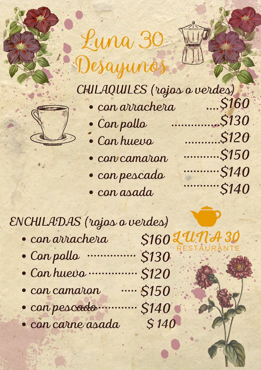 Menu Luna 30-2