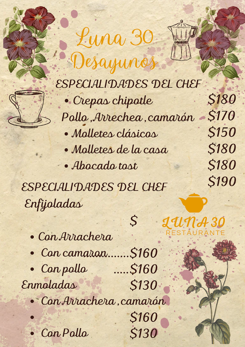 Menu Luna 30-3