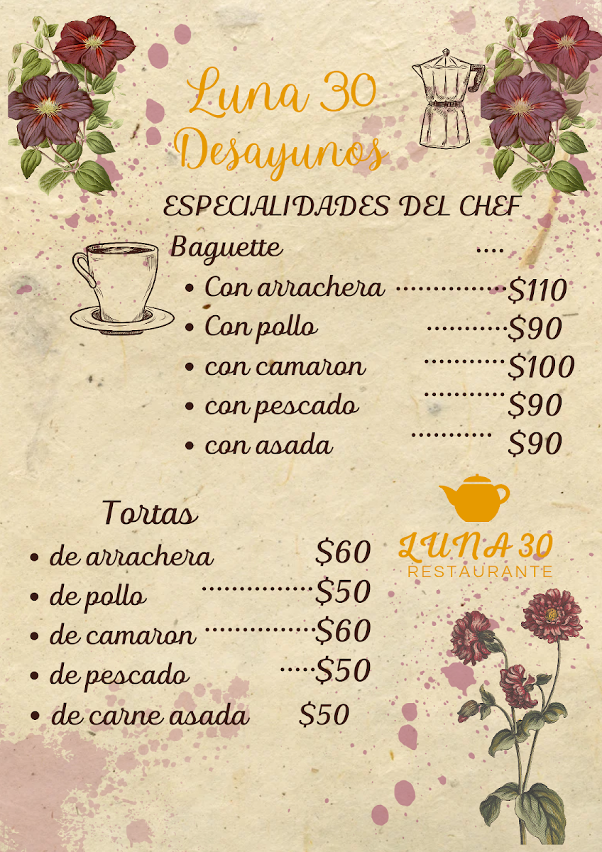 Menu Luna 30-4