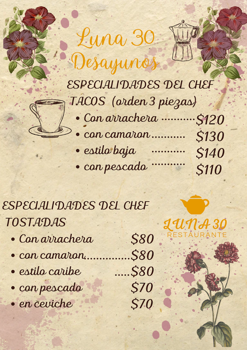 Menu Luna 30-5