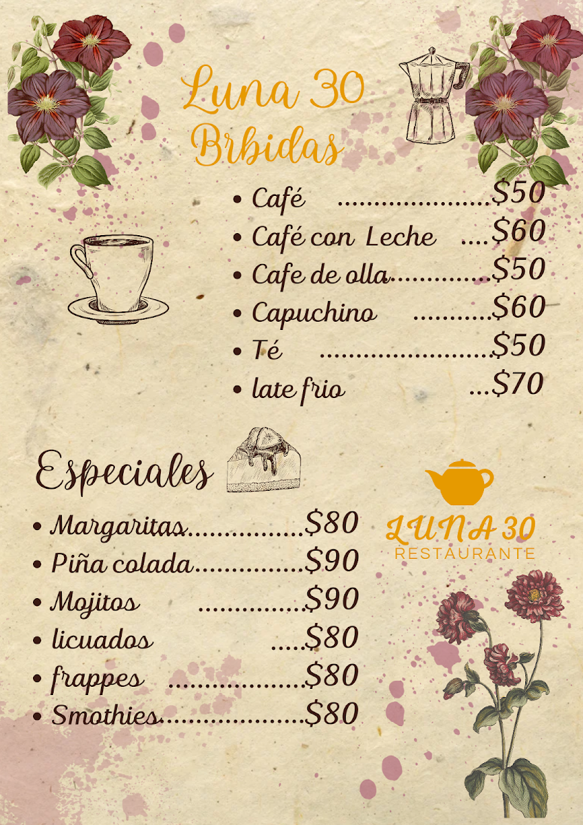 Menu Luna 30-8